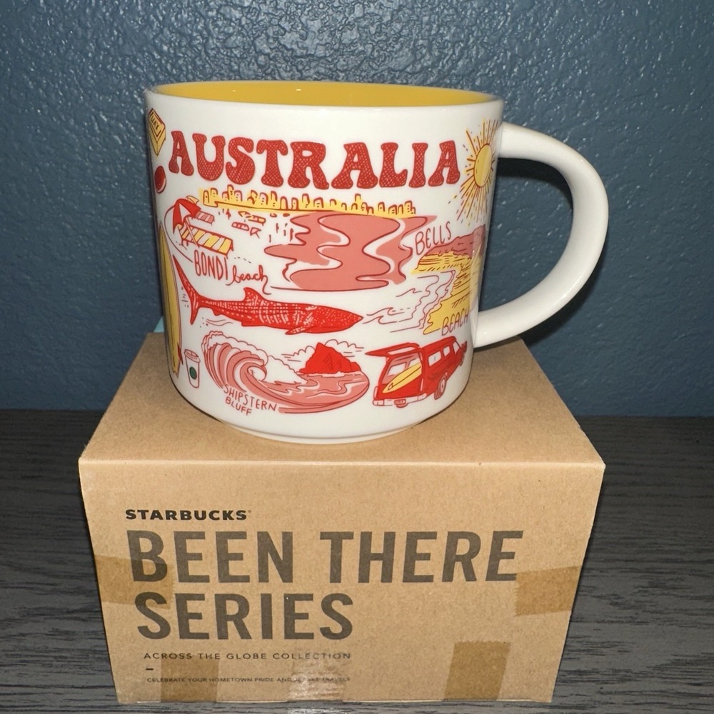 Starbucks AUSTRALIA RED Been There Series BTS Coffee Mug 14oz New In Box W/ SKU